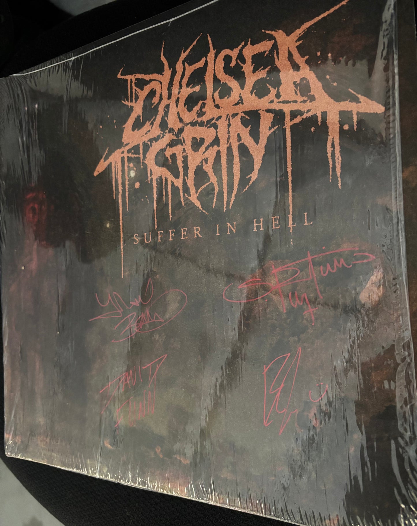 Autographed Suffer in Hell/Heaven Double Record - Opaque Gold /300